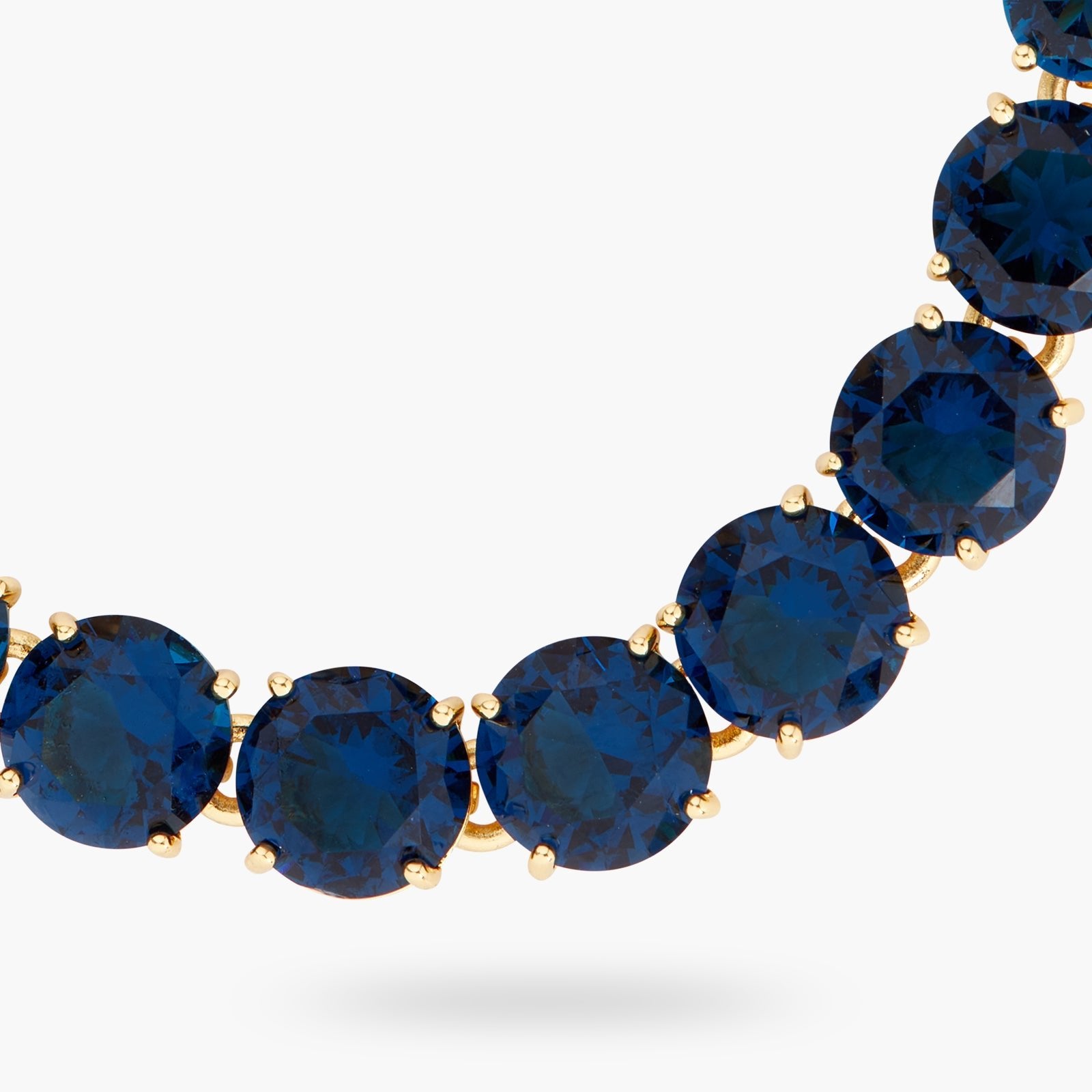Ocean Blue Diamantine Luxurious One - Row Bracelet | ASLD2521 - Les Nereides