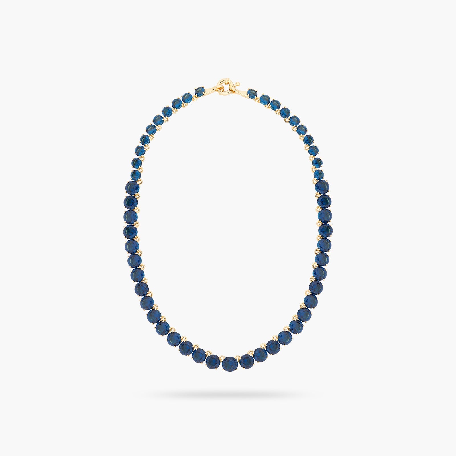 Ocean Blue Diamantine Round Stone Choker Necklace | ASLD3321 - Les Nereides