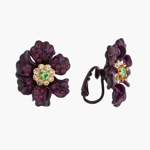 On Rose Blossom And Crystals Earrings | AKPC103 - Les Nereides