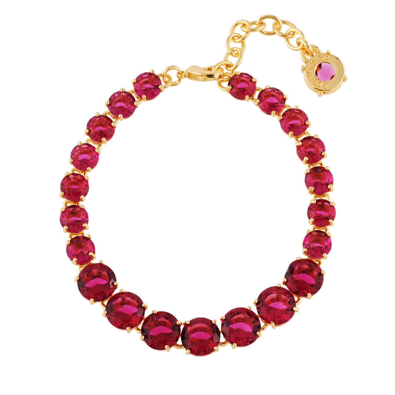 One Row La Diamantine Multi Stones Grenadine Bracelet | AHLD2522 - Les Nereides