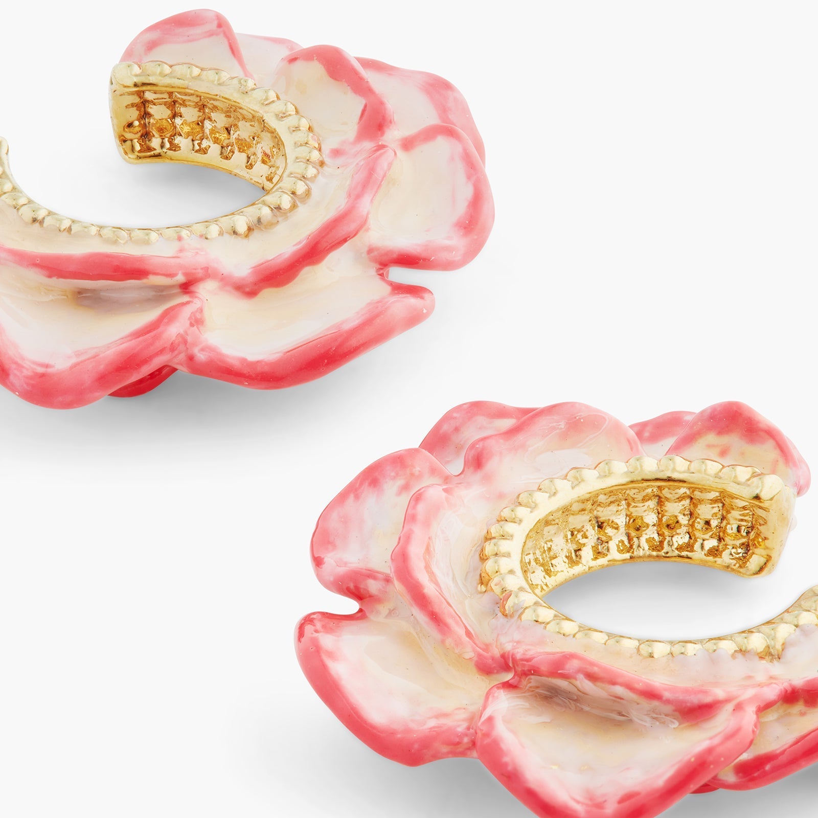Openwork wild rose petal hoops | ASRF1041 - Les Nereides