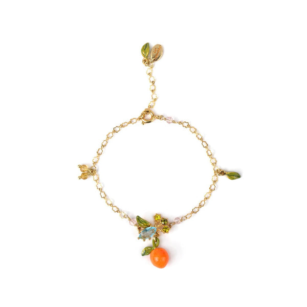 Orange And Little Leaves Thin Bracelet | ABJP2031 - Les Nereides