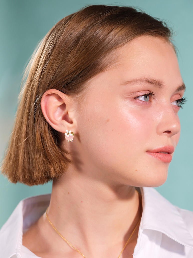 Orange Blossom And Honey Crystal Earrings | AQNC1031 - Les Nereides