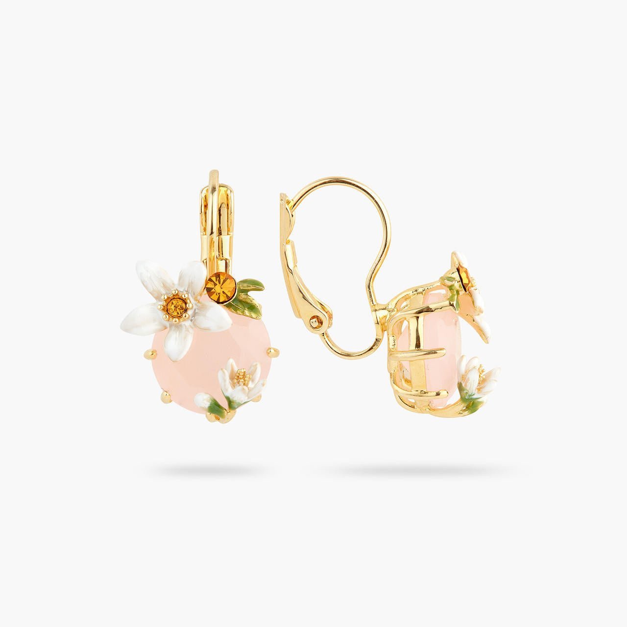 Orange Blossom And Honey Crystal Earrings | AQNC1031 - Les Nereides