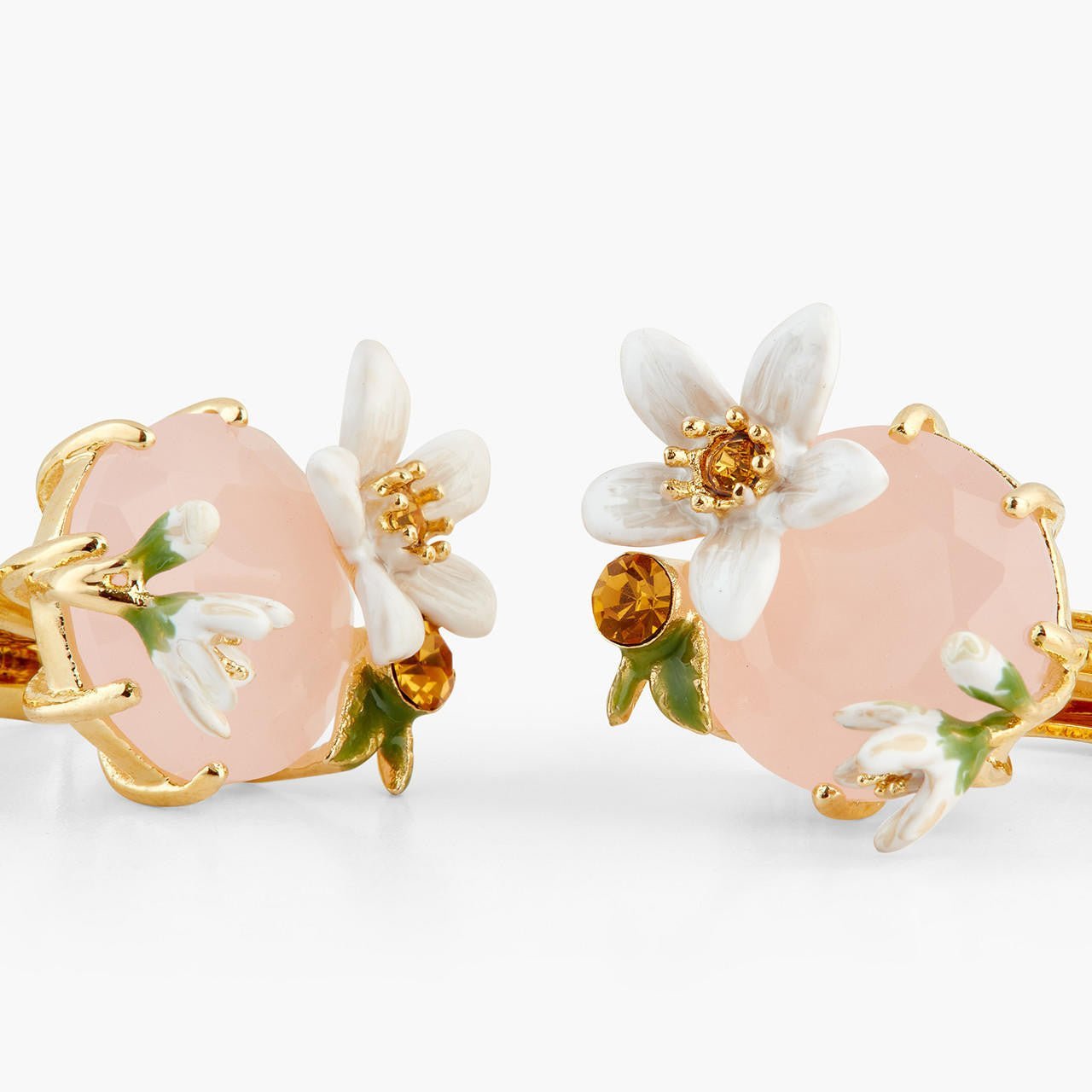 Orange Blossom And Honey Crystal Earrings | AQNC1031 - Les Nereides