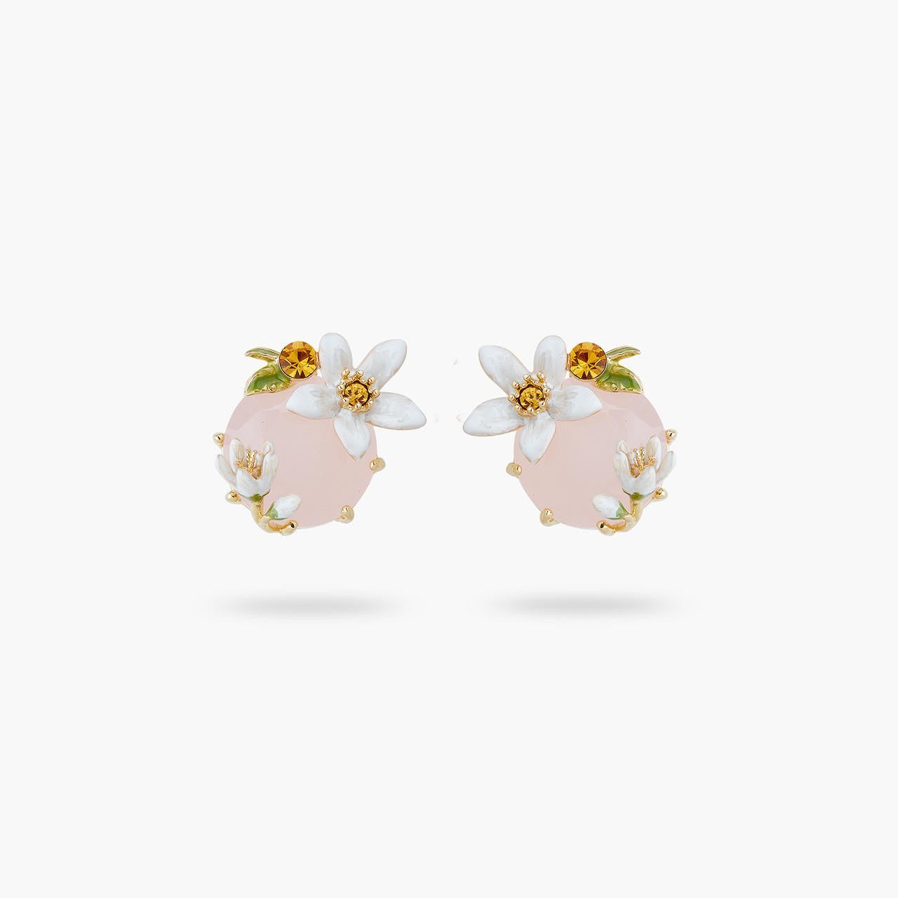 Orange Blossom And Honey Crystal Earrings | AQNC1031 - Les Nereides