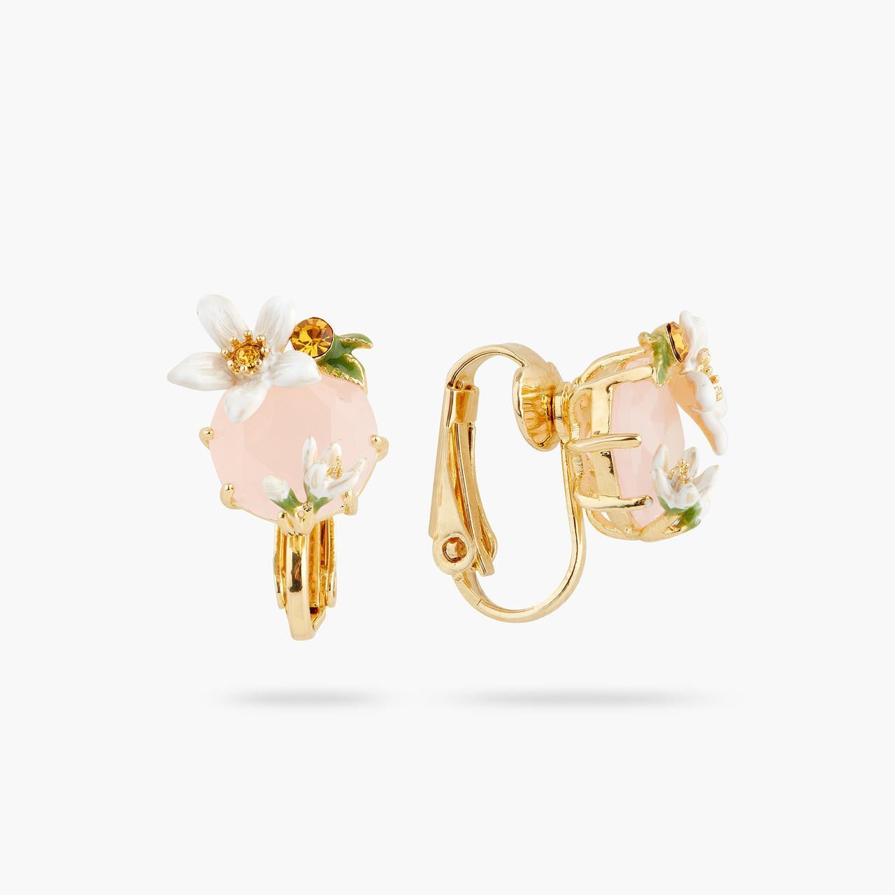 Orange Blossom And Honey Crystal Earrings | AQNC1031 - Les Nereides