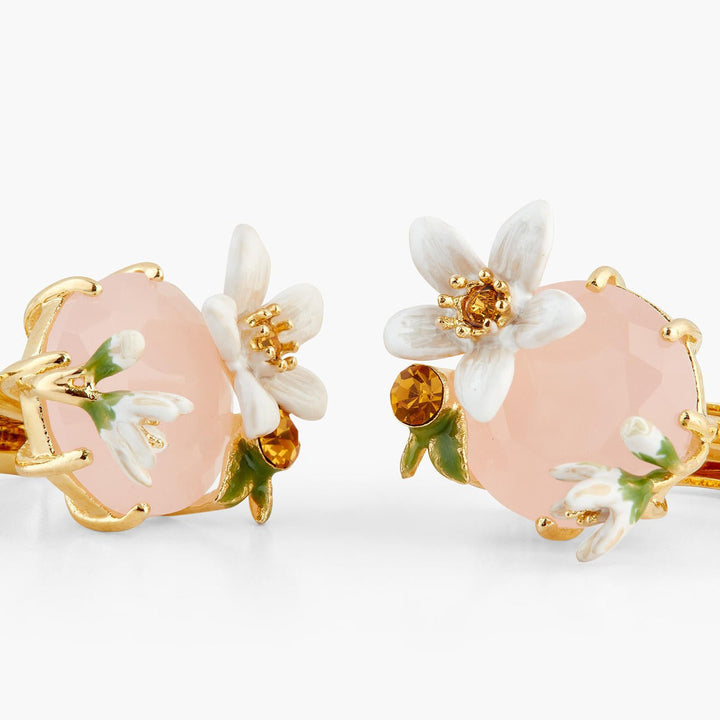 Orange Blossom And Honey Crystal Earrings | AQNC1031 - Les Nereides