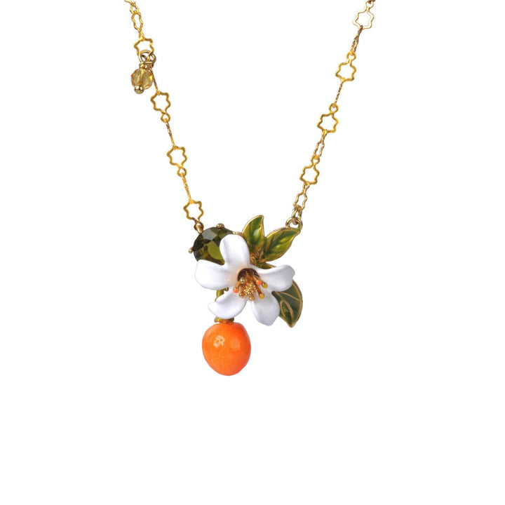 Orange Blossom And Little Orange Pendant Necklace | ABJP3131 - Les Nereides