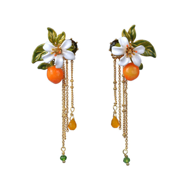 Orange Blossom Tube Earrings | ABJP106/1 - Les Nereides
