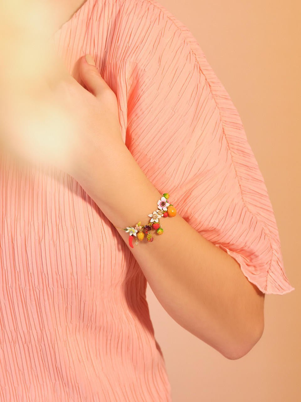 Orchard Fruits And Flowers Charm Bracelet | APVE2011 - Les Nereides