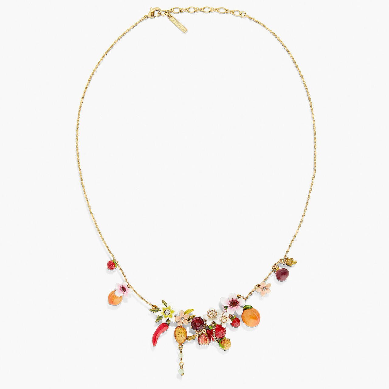 Orchard Fruits And Flowers Statement Necklace | APVE3011 - Les Nereides