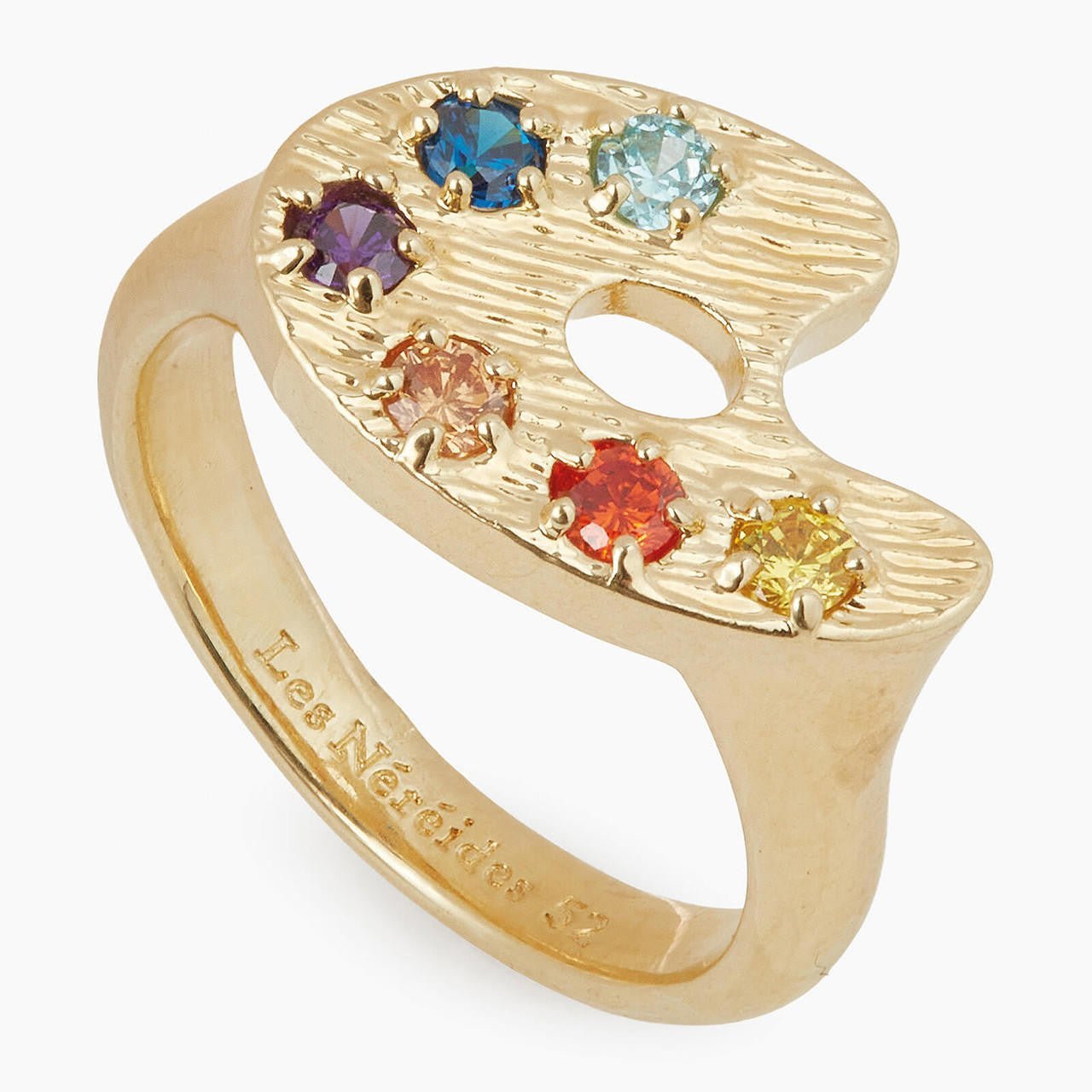 Paint Palette Solitaire Ring | APIP6011 - Les Nereides