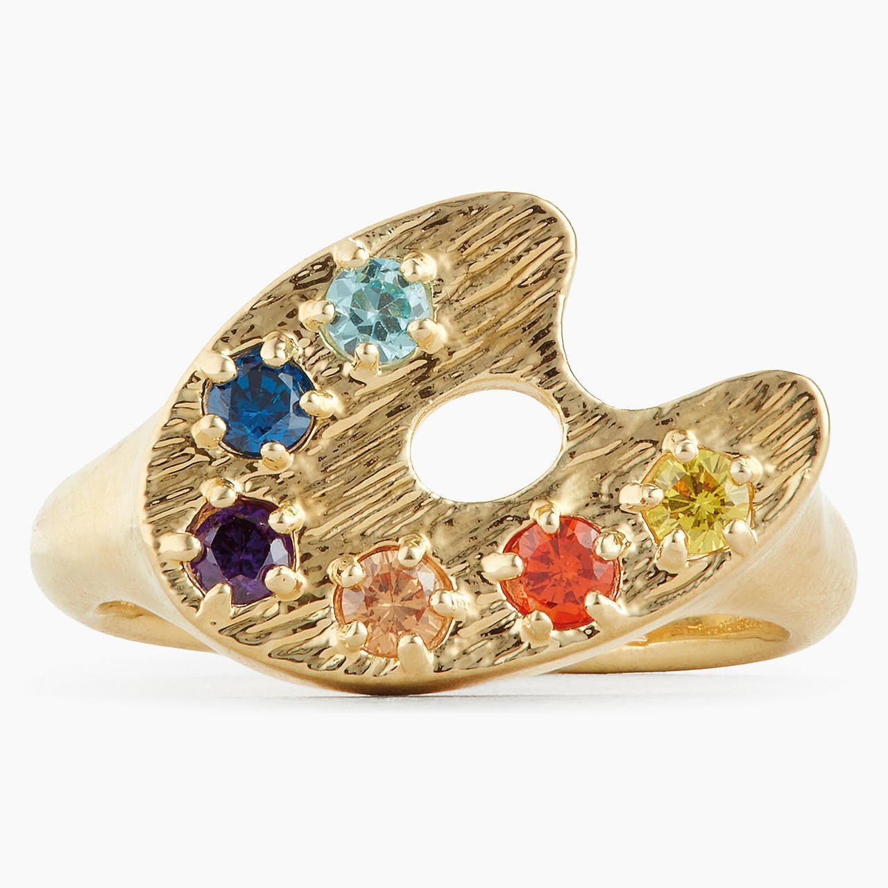 Paint Palette Solitaire Ring | APIP6011 - Les Nereides