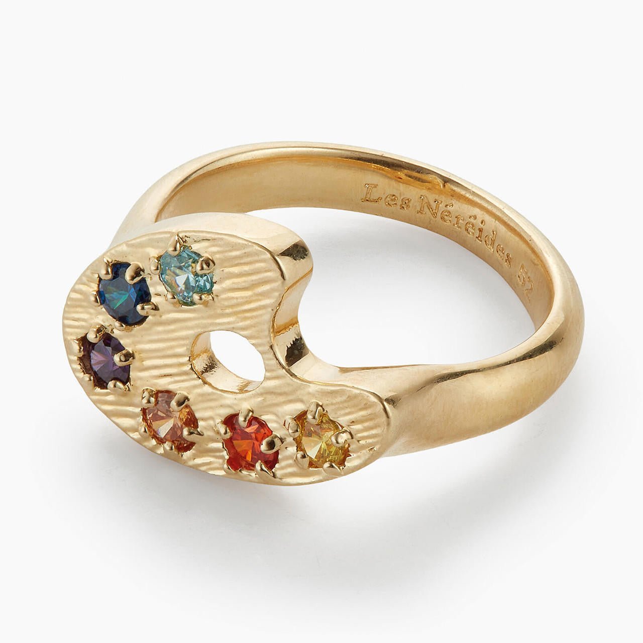 Paint Palette Solitaire Ring | APIP6011 - Les Nereides