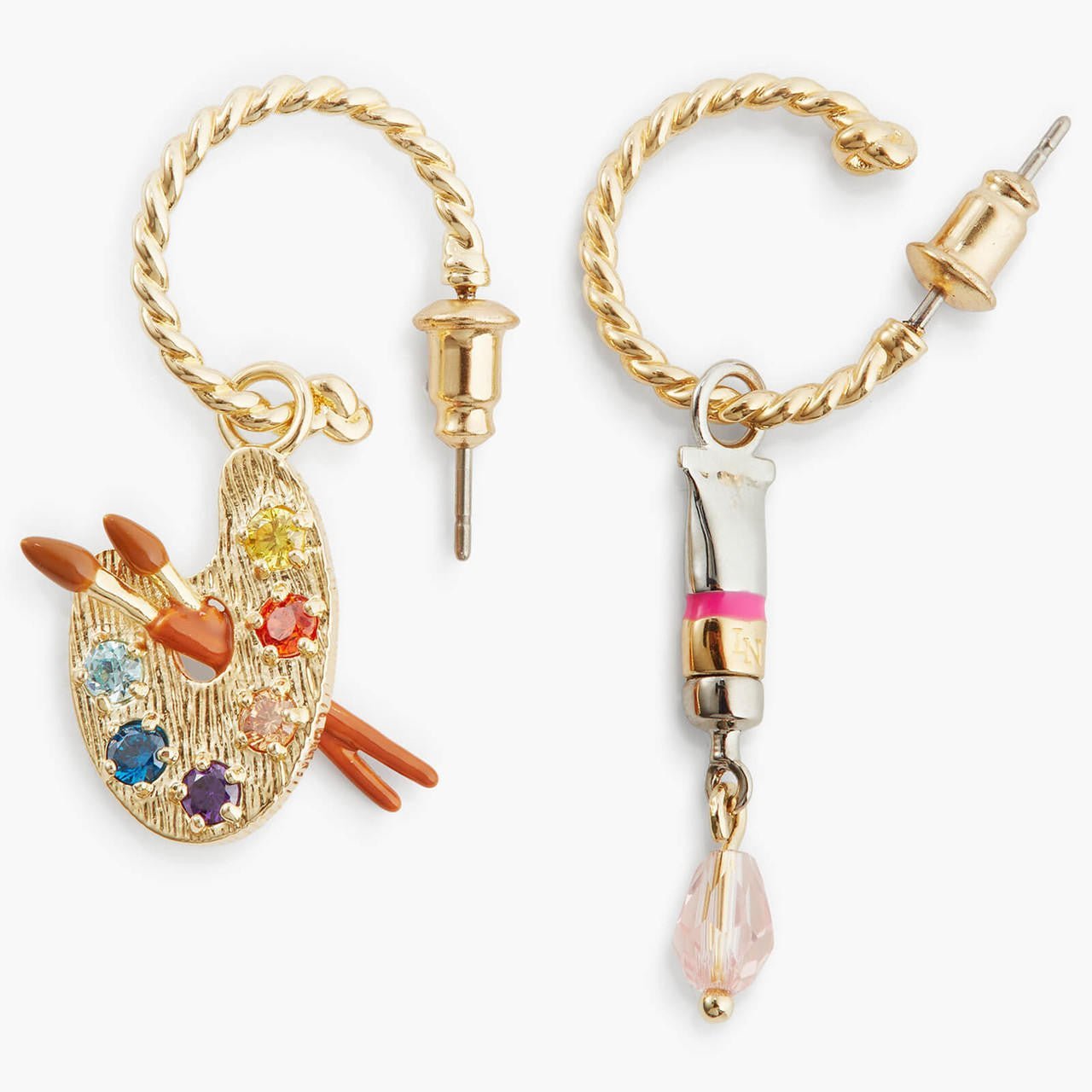 Paint Tube And Palette Hoop - Earrings | APIP1021 - Les Nereides