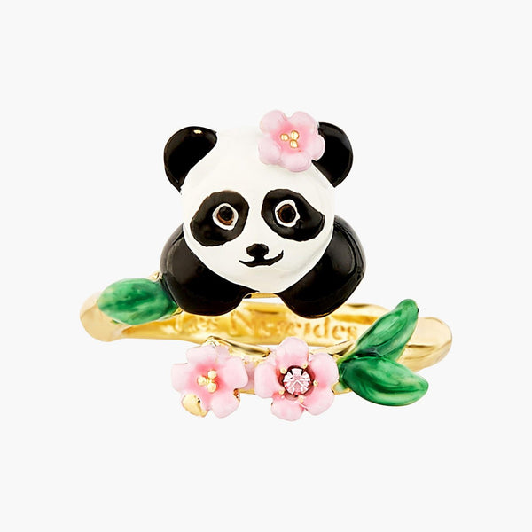 Panda And Flowers Adjustable Rings | ANFL6011 - Les Nereides