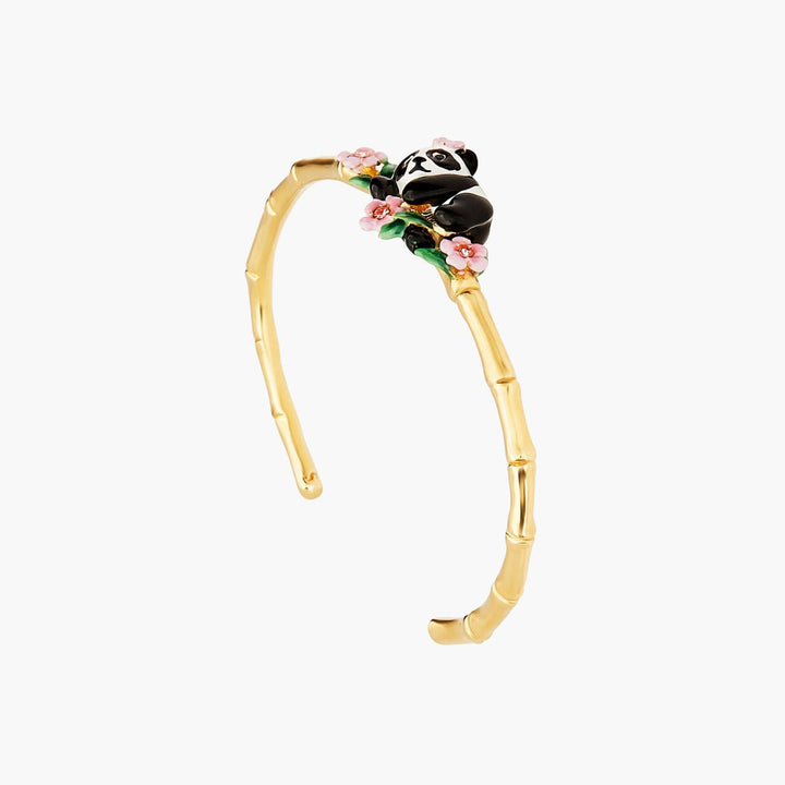 Panda And Flowers Bangle Bracelet | ANFL2011 - Les Nereides