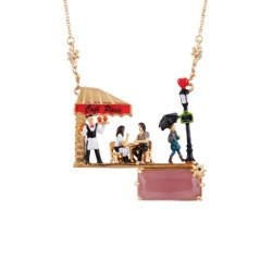 Paris Mon Amour Picturesque Paris Cafe Necklace | ACPA3021 - Les Nereides