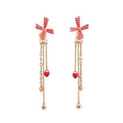 Paris Mon Amour Red Winged Cabaret And Chains Earrings | ACPA1061 - Les Nereides