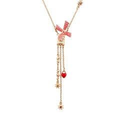 Paris Mon Amour Red Winged Cabaret And Chains Necklace | ACPA3051 - Les Nereides