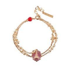 Paris Mon Amour Round Mocha Rose Crystal, Eiffel Tower Bracelet | ACPA2011 - Les Nereides