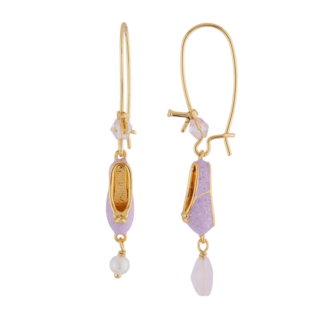 Pas de Deux Ballet Shoe Gradient Plum Earrings | AIDD1101 - Les Nereides