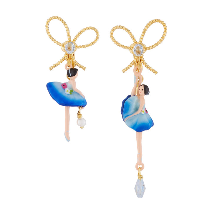 Pas de Deux Blue Gradient With Flowered Belt Earrings | AJDD108C/1 - Les Nereides