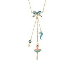 Pas de Deux Blue Multi-Éléments Tie & Dye Necklace | ADDD3021 - Les Nereides