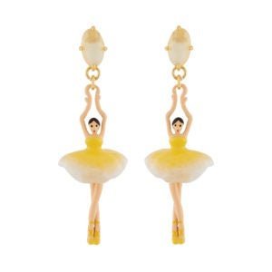 Pas de Deux Faceted Crystal Gradient Yellow Earrings | AHDD115C/1 - Les Nereides