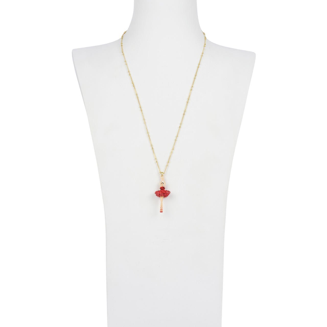 Pas de Deux Lux Ballerina Red Necklace | AADDL3591 - Les Nereides