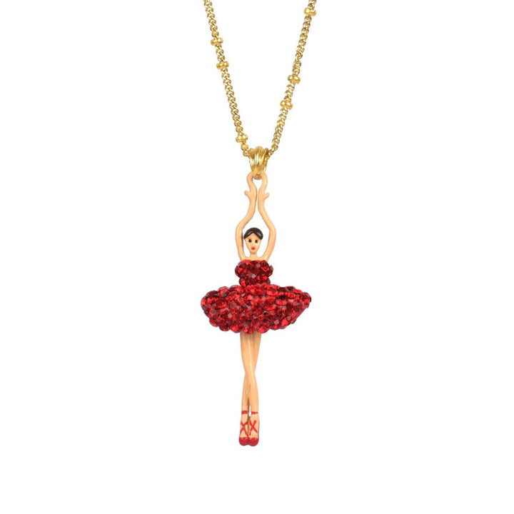Pas de Deux Lux Ballerina Red Necklace | AADDL3591 - Les Nereides