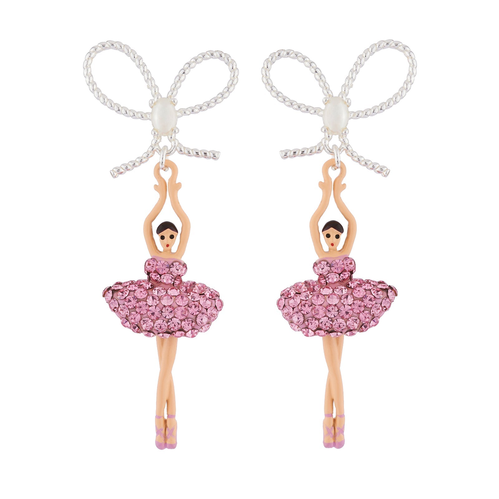 Pas de Deux Lux Light Rose Earrings | AJDDL1082 - Les Nereides