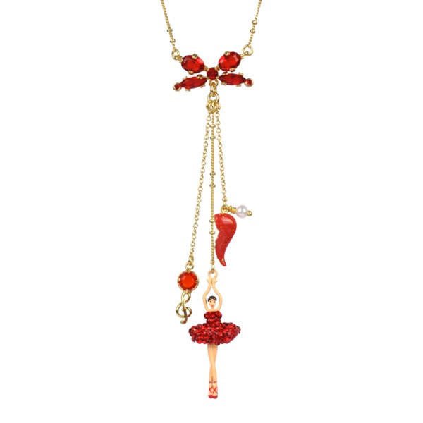 Pas de Deux Lux Multi Éléments Red Necklace | AADDL3021 - Les Nereides