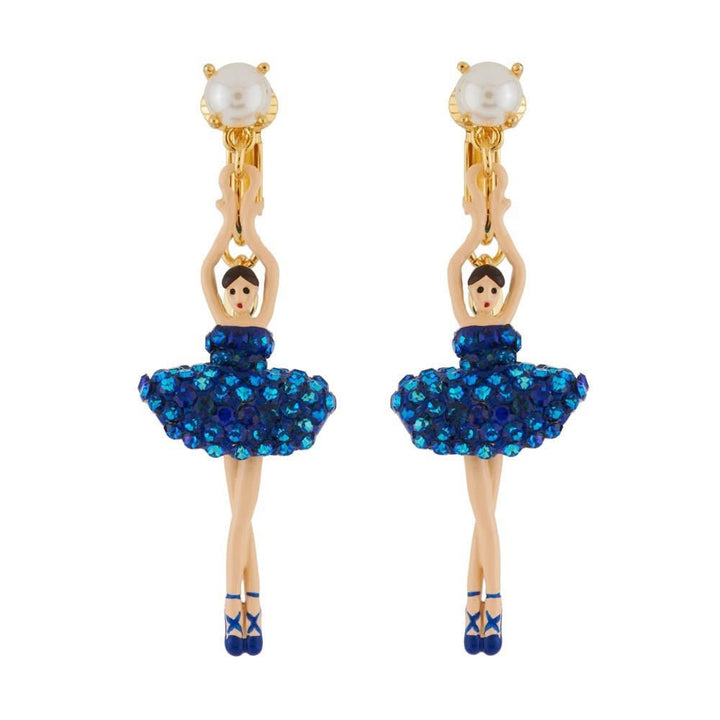 Pas de Deux Lux Rhinestones Aurora Blue Earrings | AGDDL1151 - Les Nereides
