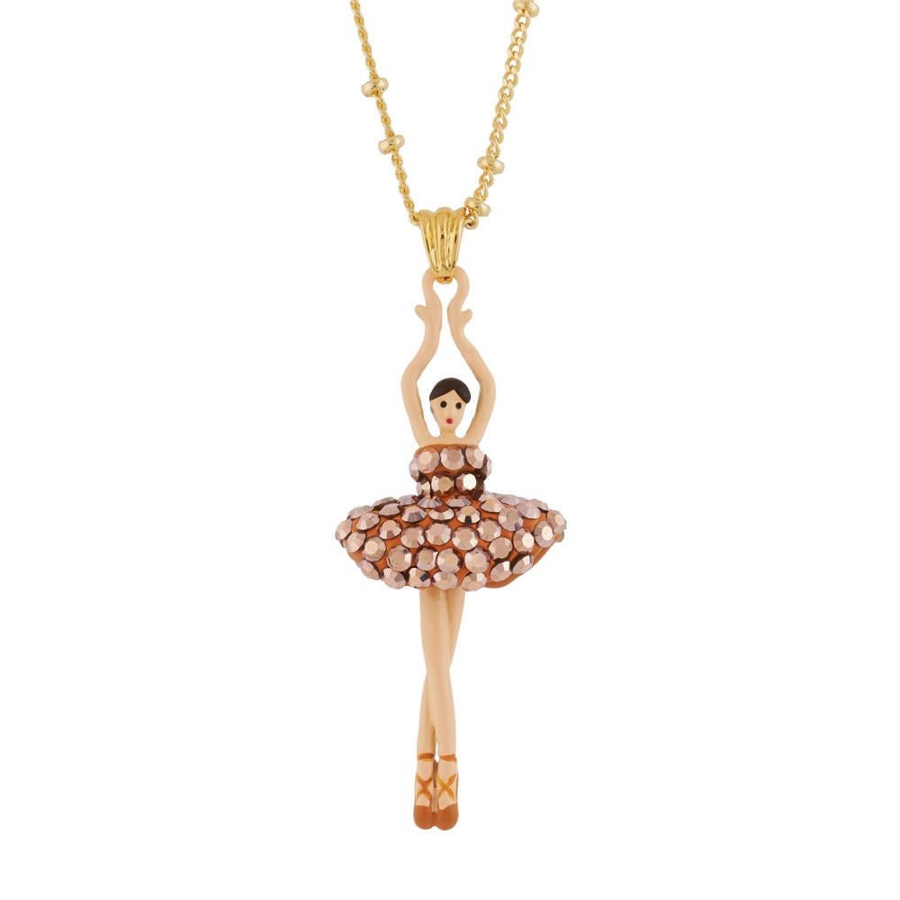 Pas de Deux Lux Rhinestones Copper Necklace | AGDDL3592 - Les Nereides