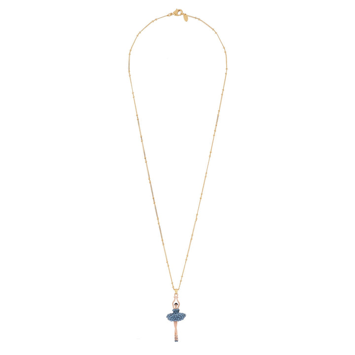 Pas de Deux Lux Rhinestones Denim Blue Necklace | AIDDL3592 - Les Nereides