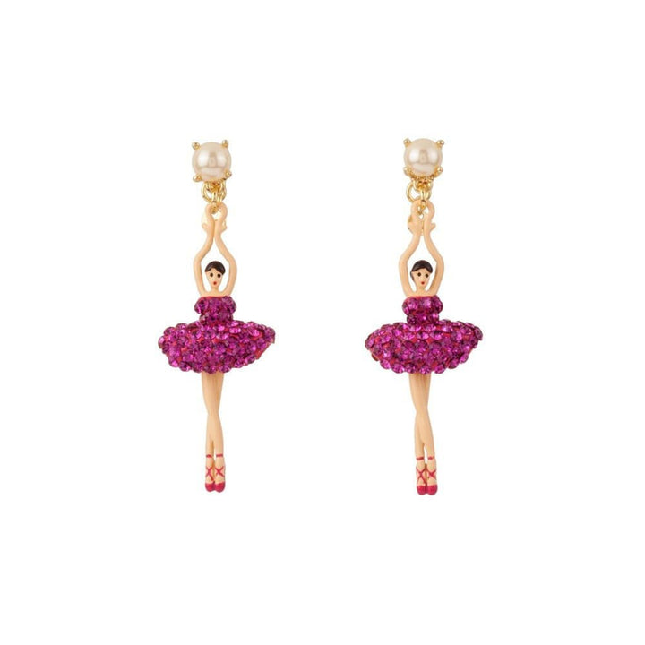 Pas de Deux Lux Rhinestones Hollywood Pink Earrings | ADDDL115T/1 - Les Nereides