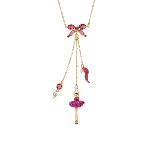 Pas de Deux Lux Rhinestones Hollywood Pink Necklace | ADDDL3021 - Les Nereides