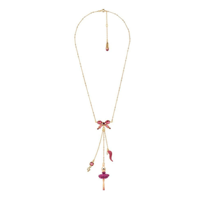 Pas de Deux Lux Rhinestones Hollywood Pink Necklace | ADDDL3021 - Les Nereides
