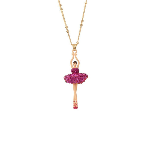 Pas de Deux Lux Rhinestones Hollywood Pink Necklace | ADDDL3591 - Les Nereides