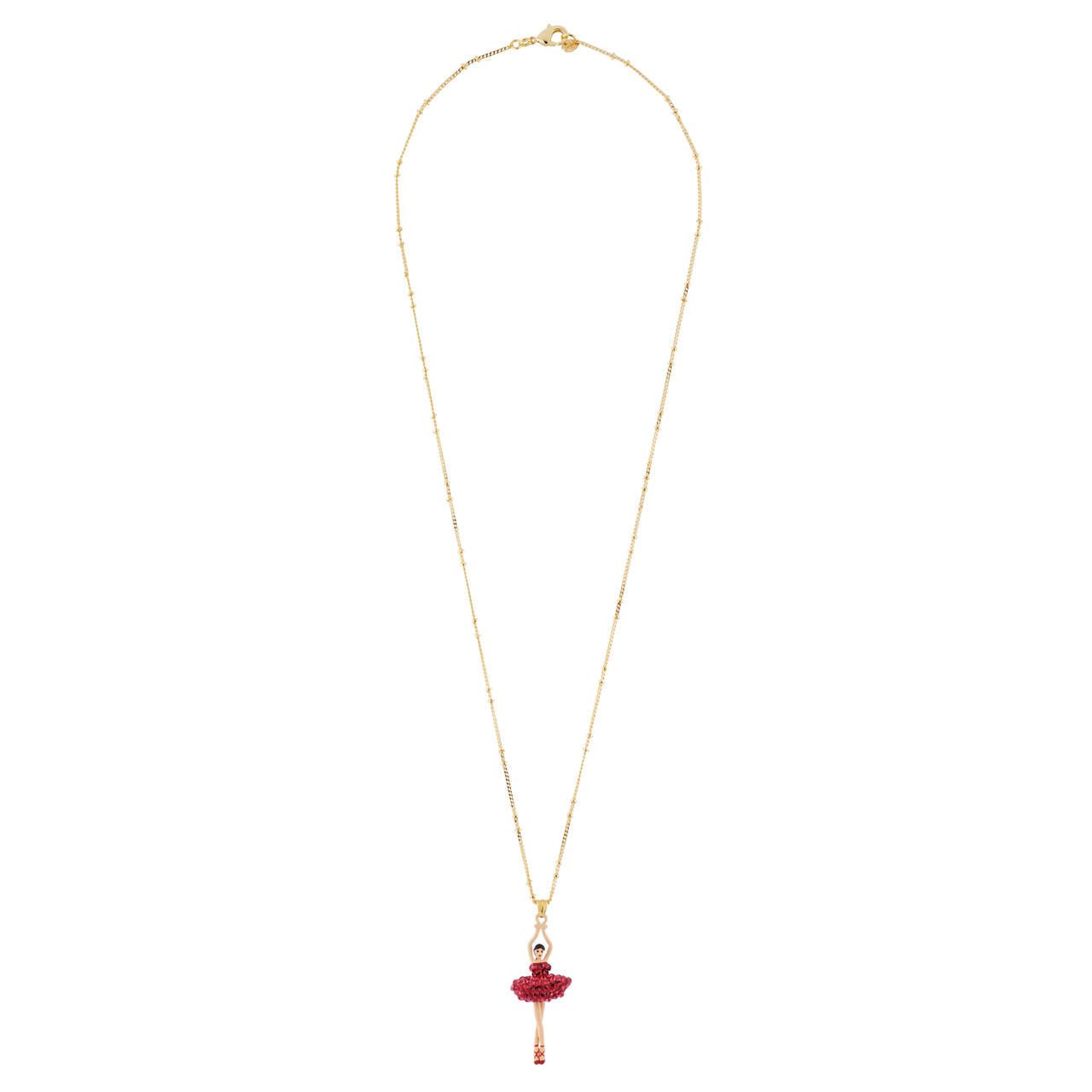 Pas de Deux Lux Rhinestones Indian Pink Necklace | AHDDL3592 - Les Nereides