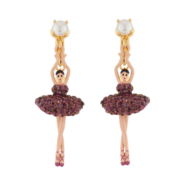 Pas de Deux Lux Rhinestones Lilac Earrings | AIDDL115C/1 - Les Nereides