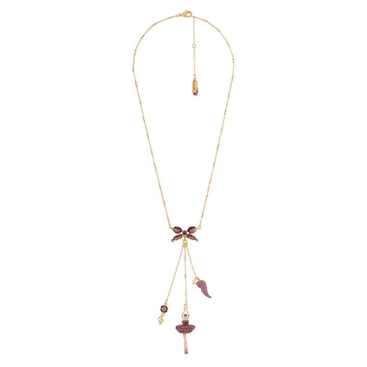 Pas de Deux Lux Rhinestones Lilac Necklace | AIDDL3021 - Les Nereides