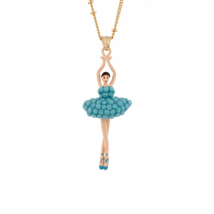 Pas de Deux Lux Rhinestones Turquoise Blue Necklace | AFDDL3591 - Les Nereides