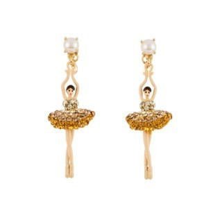 Pas de Deux Lux Rhinestones Yellow Radiant Earrings | AEDDL115T/2 - Les Nereides