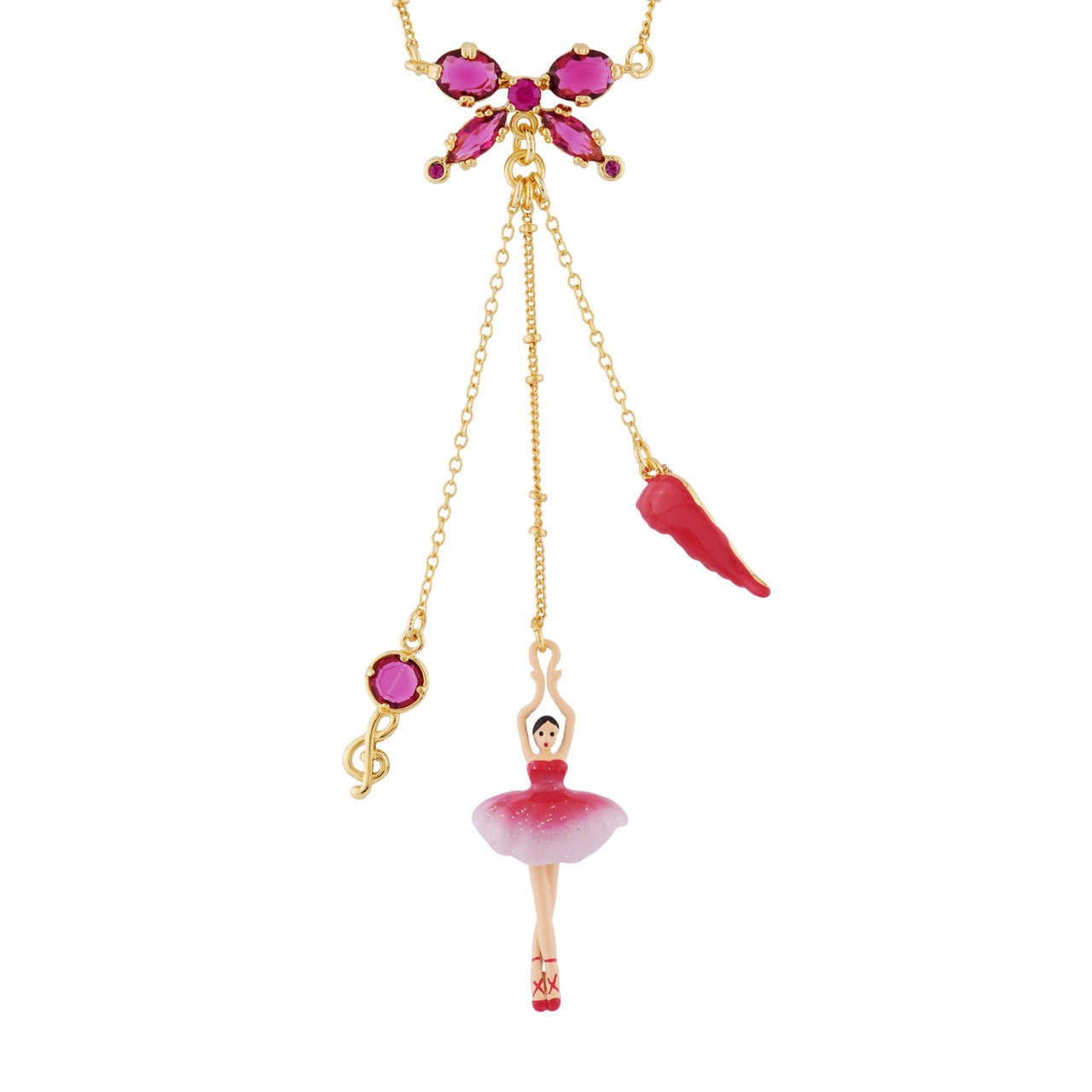 Pas de Deux Multi - Éléments Gradient Grenadine Necklace | AHDD3022 - Les Nereides