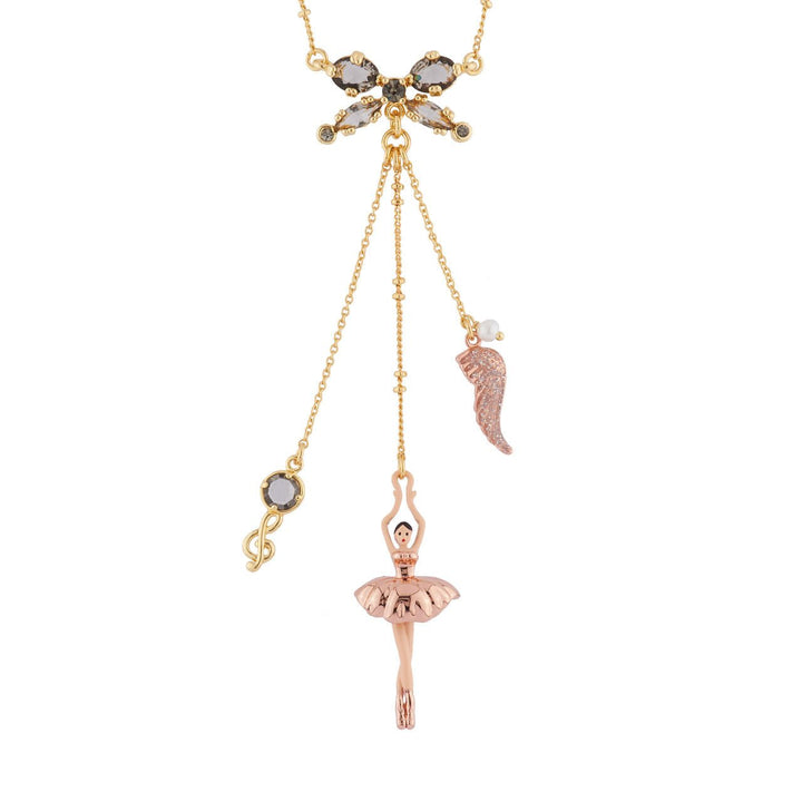 Pas de Deux Multi-Éléments Pink Gold Necklace | AIDD3022 - Les Nereides