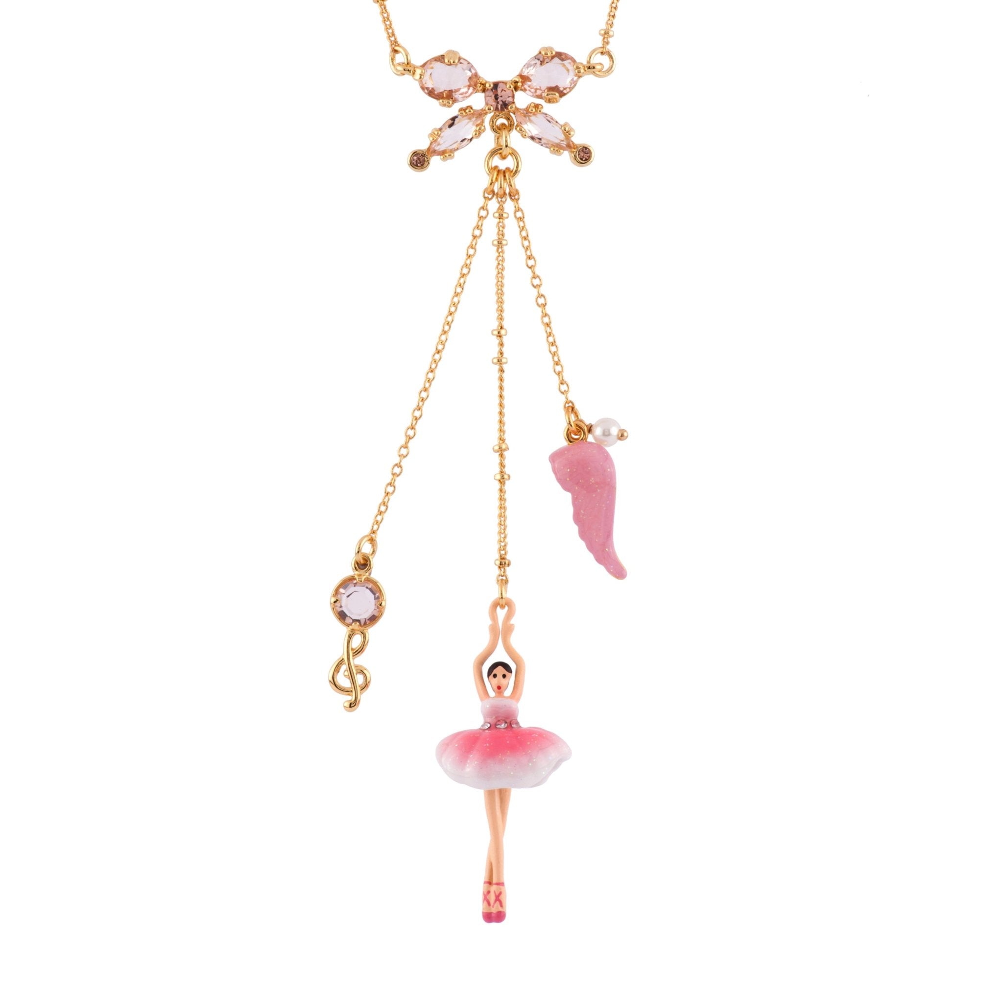 Pas de Deux Multi - Éléments Sparkling Pink Necklace | AFDD3021 - Les Nereides