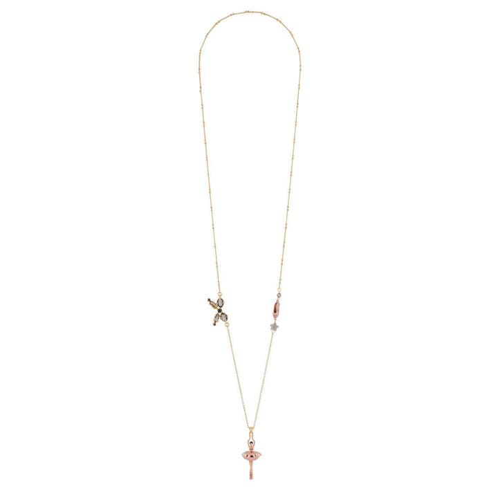 Pas de Deux Pink Gold Necklace | AIDD3162 - Les Nereides